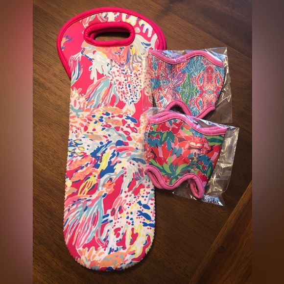 Lilly Pulitzer Kitchen Nwot Bundle Lilly Pulitzer Wine Cooler Koozies Poshmark